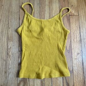 wild fable Ribbed Spaghetti Strap Tank - Mustard Yellow